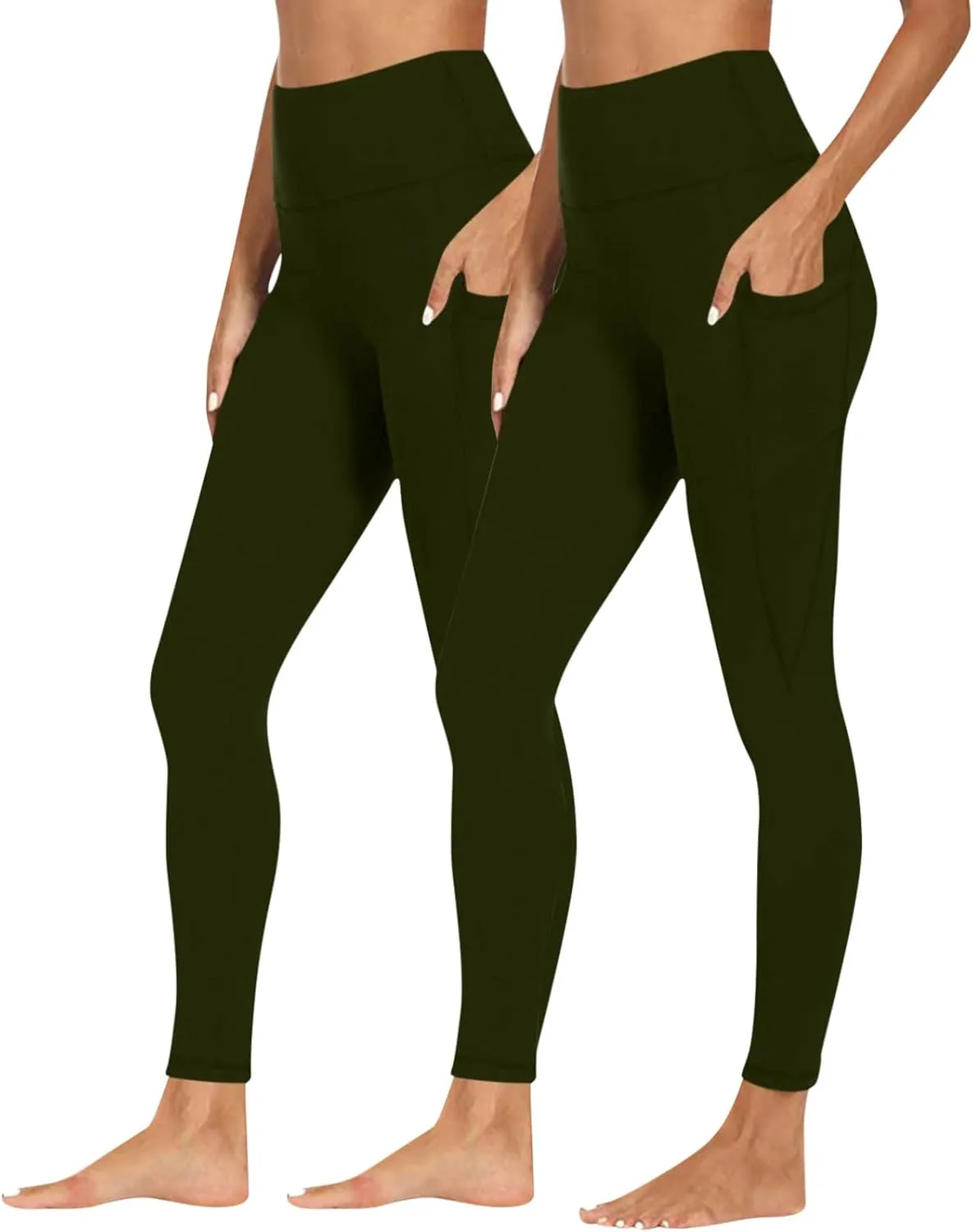 Women Leggings with Pockets, Leggings for Women Crossover Waist,Plus Size Leggings for Women Butt Lift