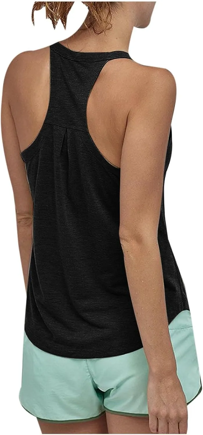 Women Workout Tank Tops Racerback Athletic Shirts Sleeveless Soft Loose Fit Ladies Yoga Running Hiking Clothes