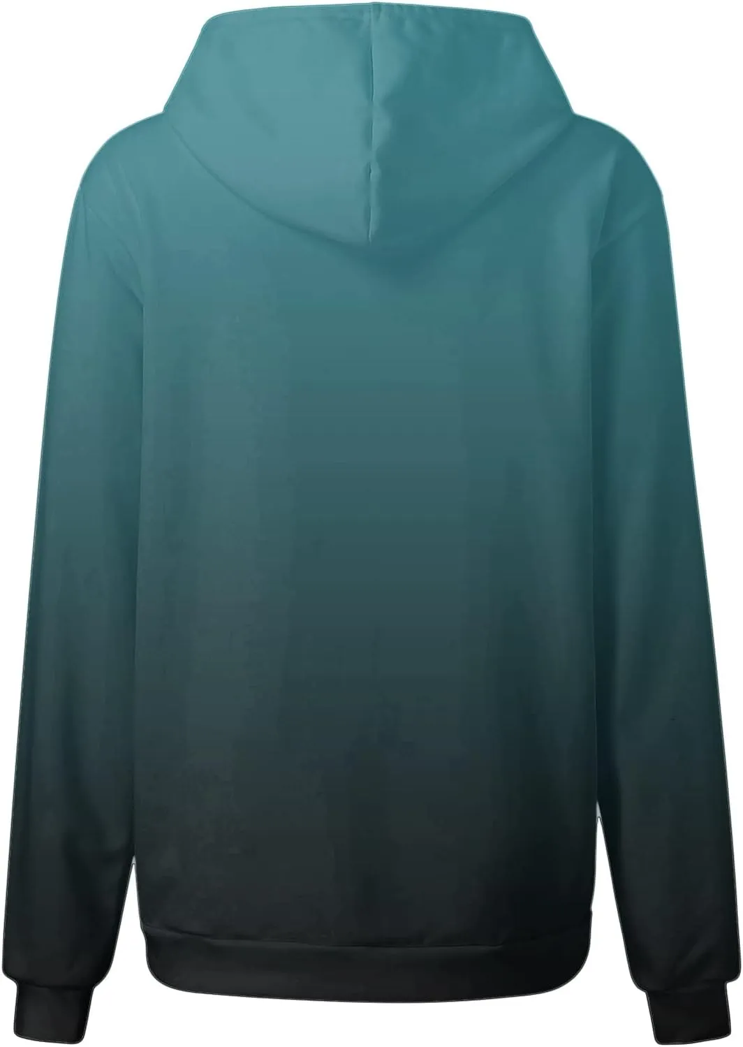 Womens Gradient Print Oversized Sweatshirt Drawstring Pullover with Pocket Trendy Sweater Tops Fashion Clothes 1