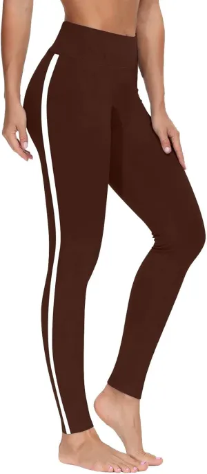 Women's High Waist Yoga Leggings - Premium Soft Workout Stretch Gym Pants Running Sports Trousers Bottoms