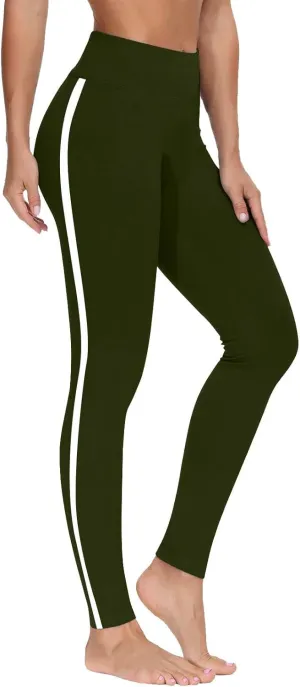 Women's High Waist Yoga Leggings - Premium Soft Workout Stretch Gym Pants Running Sports Trousers Bottoms