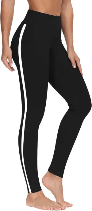 Women's High Waist Yoga Leggings - Premium Soft Workout Stretch Gym Pants Running Sports Trousers Bottoms