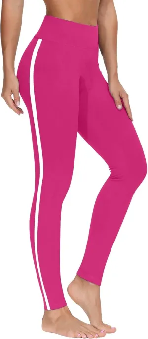 Women's High Waist Yoga Leggings - Premium Soft Workout Stretch Gym Pants Running Sports Trousers Bottoms