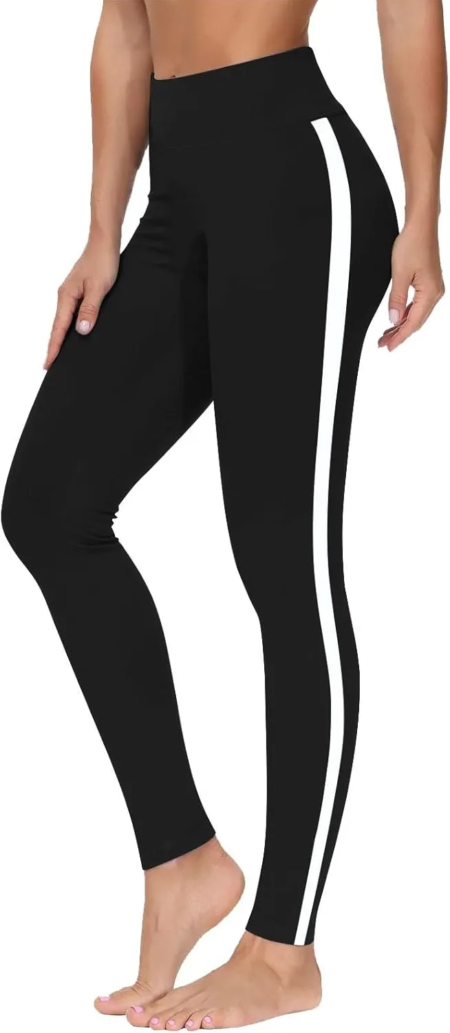 Women's High Waist Yoga Leggings - Premium Soft Workout Stretch Gym Pants Running Sports Trousers Bottoms