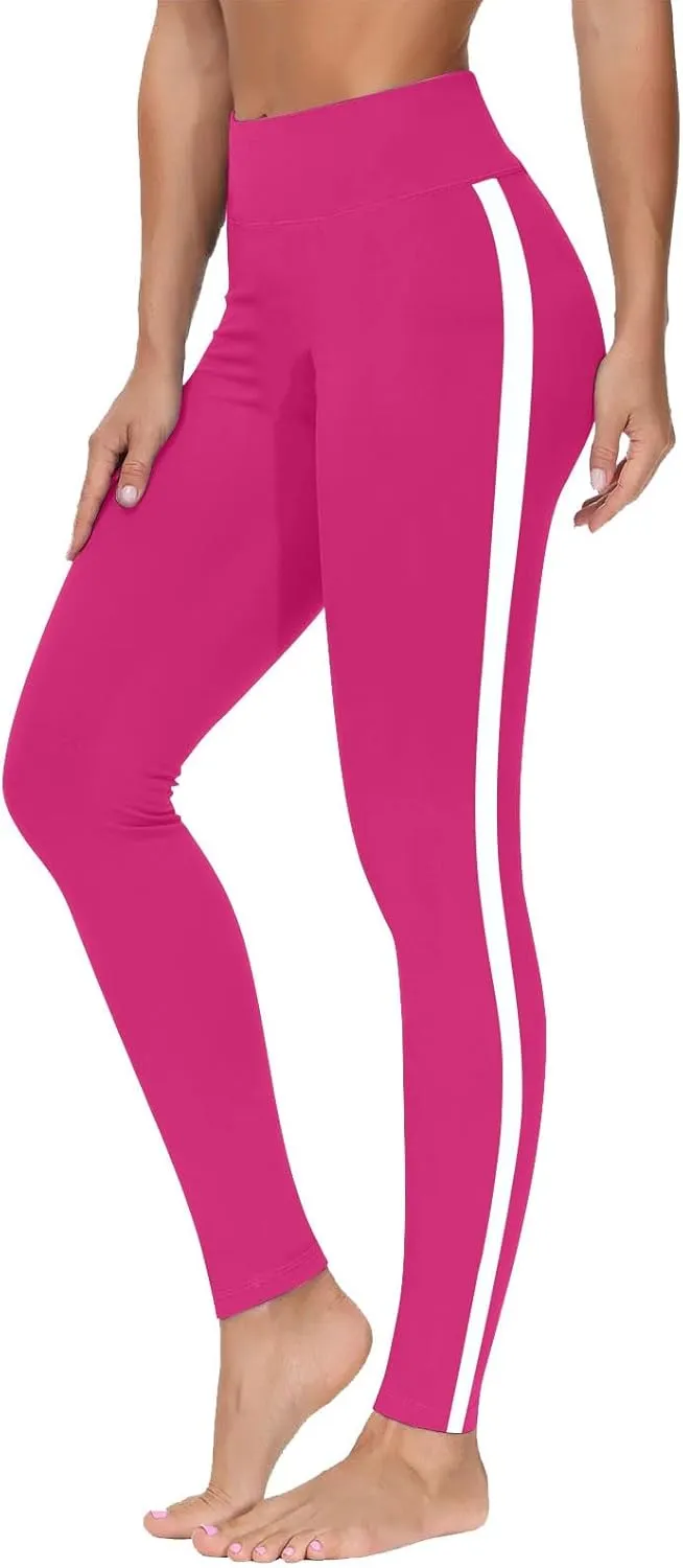 Women's High Waist Yoga Leggings - Premium Soft Workout Stretch Gym Pants Running Sports Trousers Bottoms