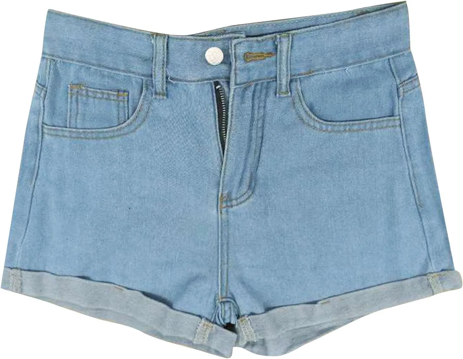 Womens Jean Shorts High Waisted Trendy Summer Wide Leg Stretchy Baggy Folded Hem Y2k Girls Denim Shorts Hot Shorts