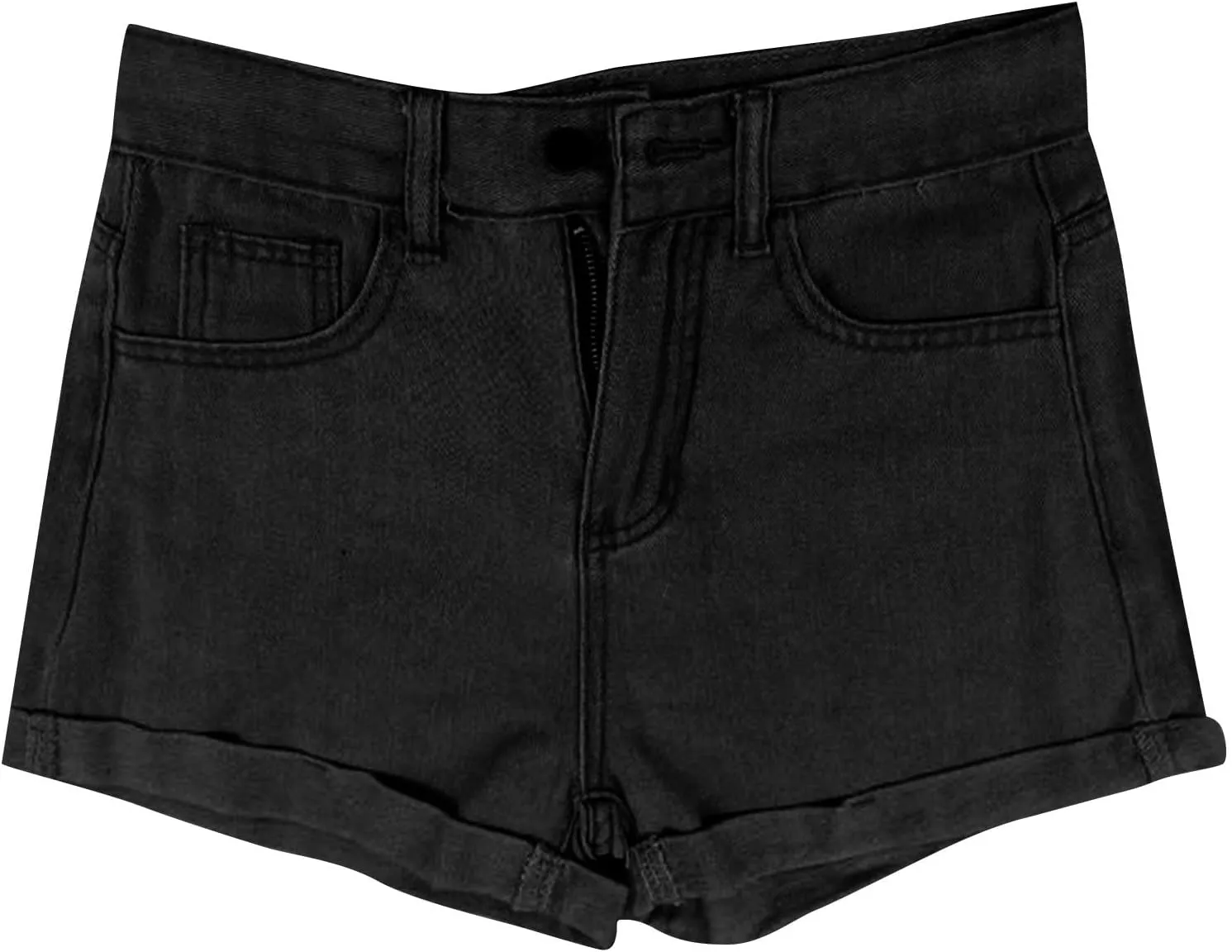 Womens Jean Shorts High Waisted Trendy Summer Wide Leg Stretchy Baggy Folded Hem Y2k Girls Denim Shorts Hot Shorts