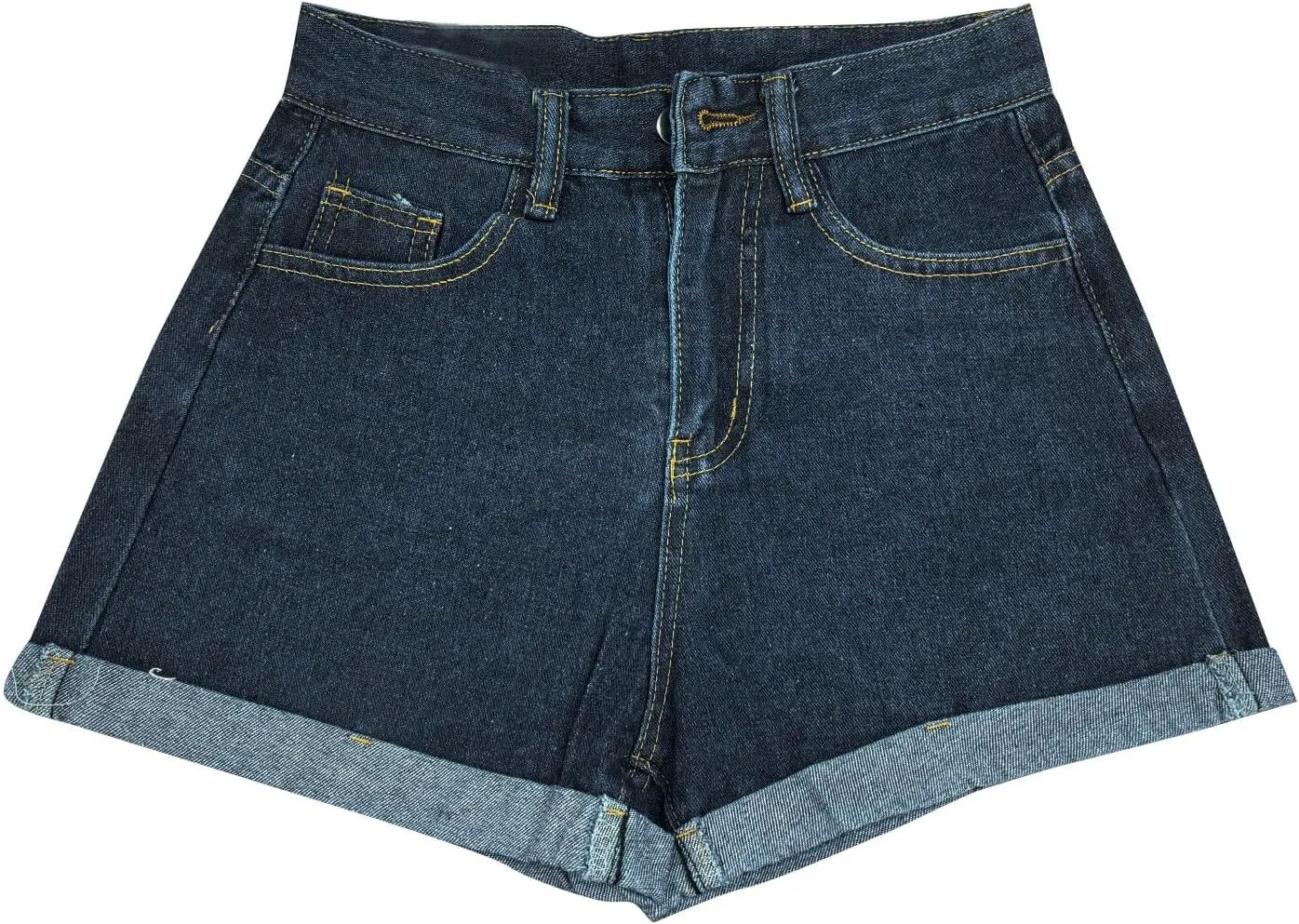 Womens Jean Shorts High Waisted Trendy Summer Wide Leg Stretchy Baggy Folded Hem Y2k Girls Denim Shorts Hot Shorts