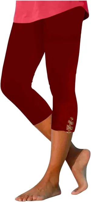 Womens Leggings Tummy Control Solid Color Leggings High Waisted Soft Leggings Plus Size Yoga Pants Trendy Leggings