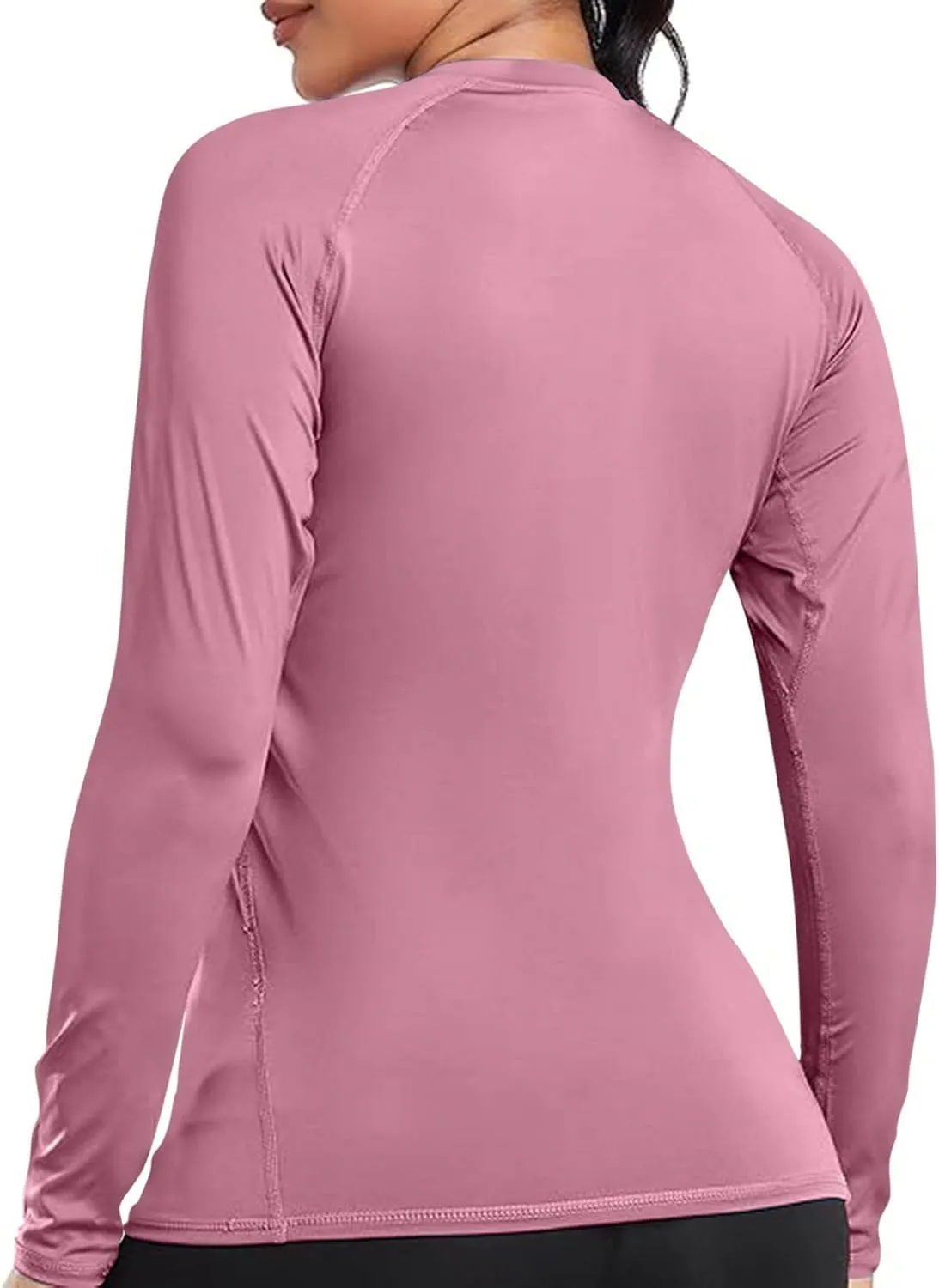 Womens Long Sleeve Shirts Basic Apparel Shirts Crewneck Tshirt Quick-Dry Workout Yoga Running Athletic Gym Tops