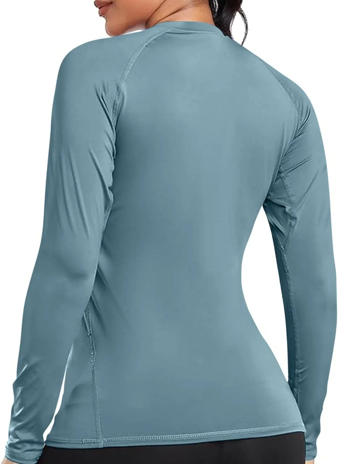 Womens Long Sleeve Shirts Basic Apparel Shirts Crewneck Tshirt Quick-Dry Workout Yoga Running Athletic Gym Tops