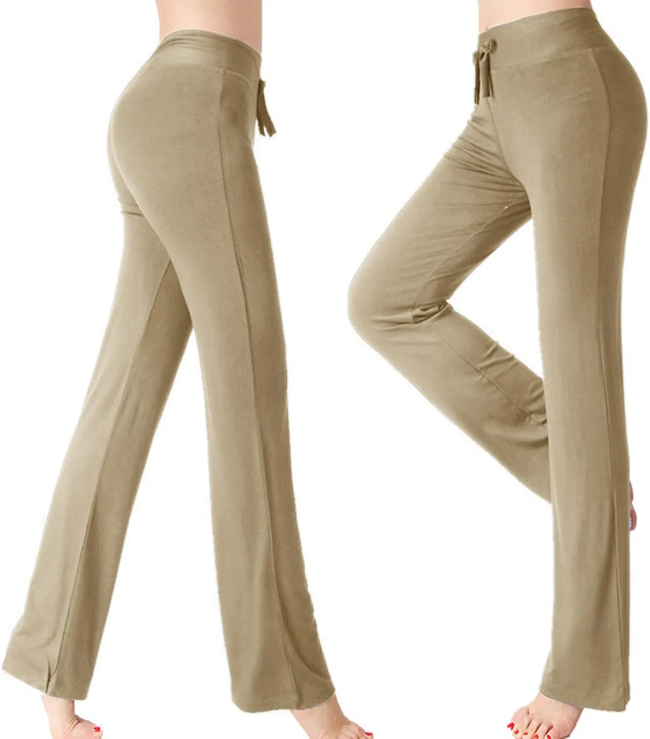 Women's Loose High Waist Wide Leg Yoga Pants Workout Leggings Casual Modal Long Trousers Gym Pants