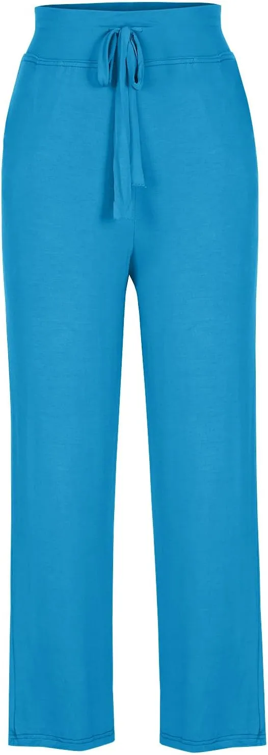 Women's Loose High Waist Wide Leg Yoga Pants Workout Leggings Casual Modal Long Trousers Gym Pants