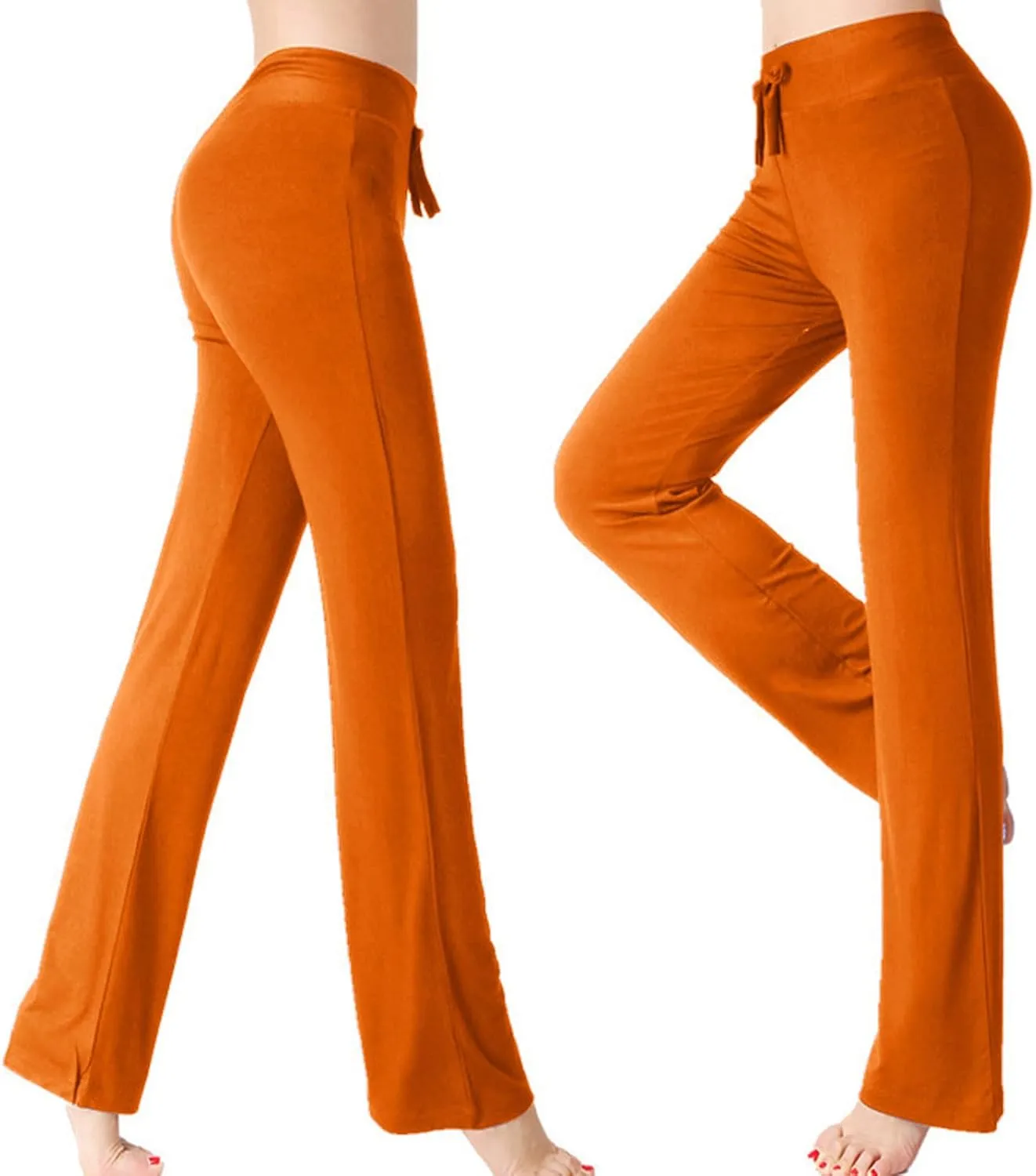 Women's Loose High Waist Wide Leg Yoga Pants Workout Leggings Casual Modal Long Trousers Gym Pants