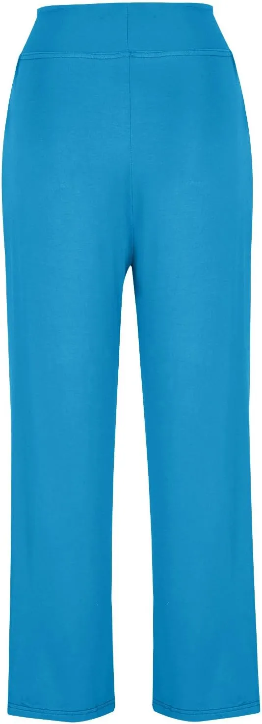 Women's Loose High Waist Wide Leg Yoga Pants Workout Leggings Casual Modal Long Trousers Gym Pants