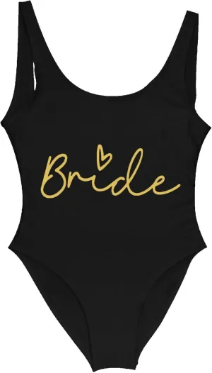 Women's One Piece Swimsuit Sexy Letter Print Tummy Control Cheeky Backless Bathing Suits Slimming High Cut Swimwear