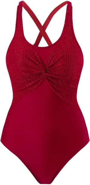 Womens One Piece Swimsuits Tummy Control Ruched Twisted Knot Front Criss Cross Backless Bathing Suits Slimming Swimwear