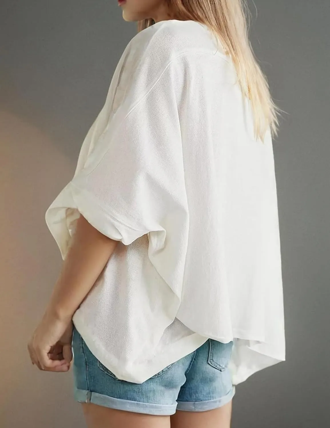 Womens Oversized Cotton Crop Tops Casual Basic Gym Workout Running T-Shirts