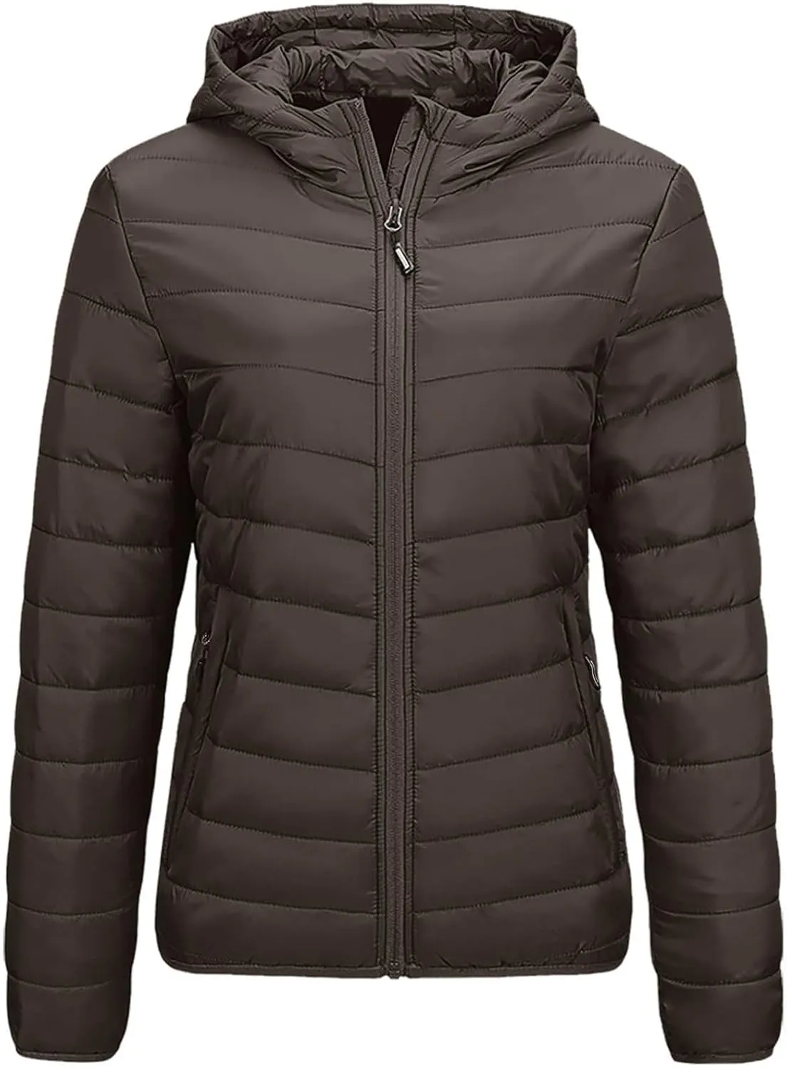 Women's Packable Puffer Jacket, Lightweight down Jackets Winter Warm Quilted Coats Full-Zip Cycling Running Jackets
