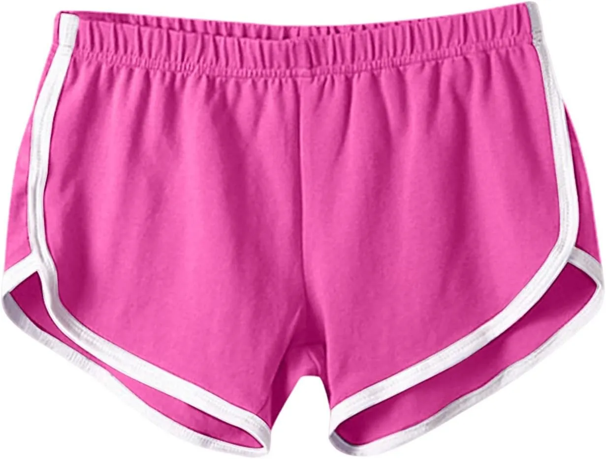 Women's Quick-Dry Running Shorts Workout Sport Layer Active Shorts with Pockets