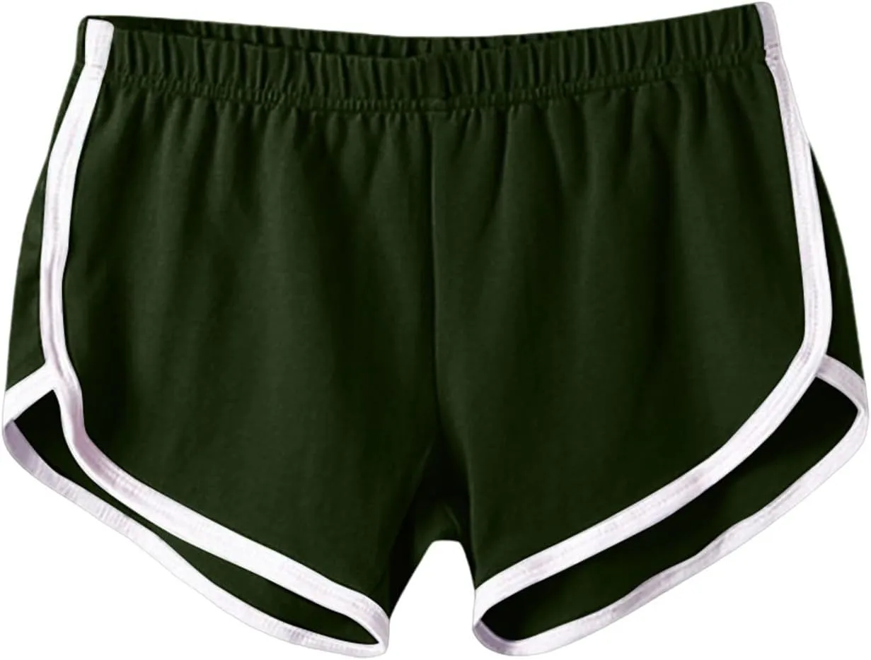 Women's Quick-Dry Running Shorts Workout Sport Layer Active Shorts with Pockets