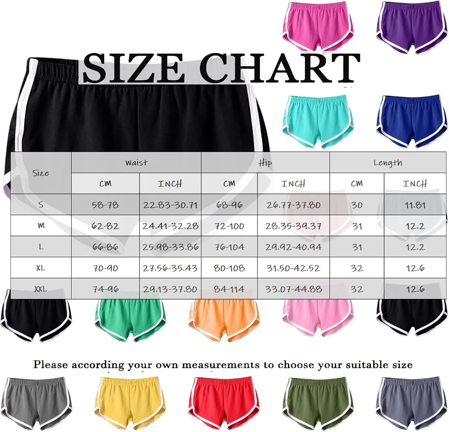 Women's Quick-Dry Running Shorts Workout Sport Layer Active Shorts with Pockets