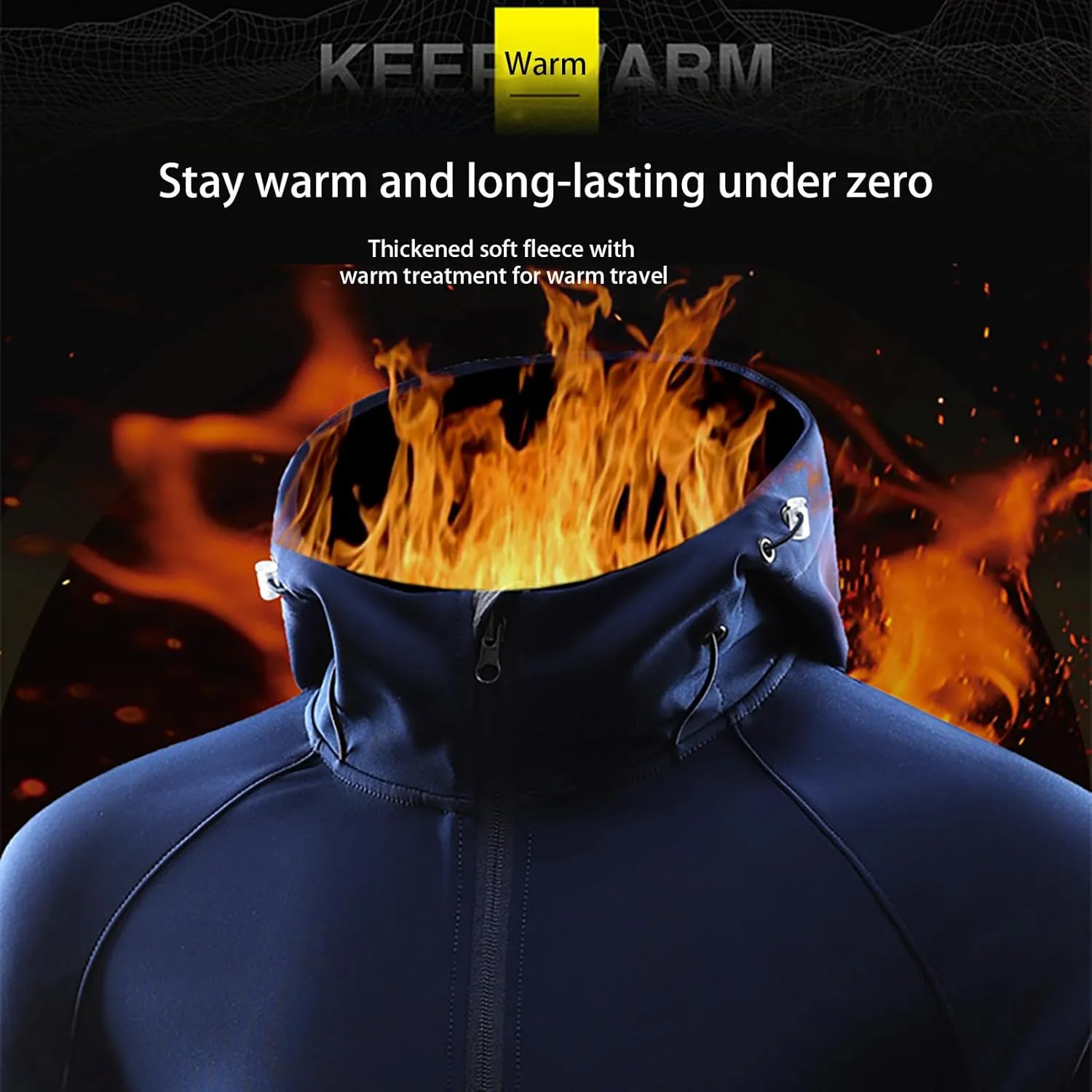 Women's Rain Jacket Plus Size Softshell Raincoat Fleece Lined Warm Hooded Windbreaker Waterproof Jackets With Pocket