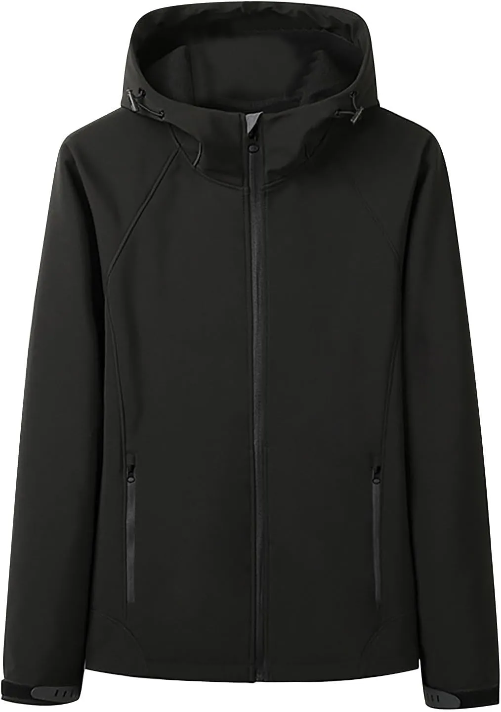 Women's Rain Jacket Plus Size Softshell Raincoat Fleece Lined Warm Hooded Windbreaker Waterproof Jackets With Pocket