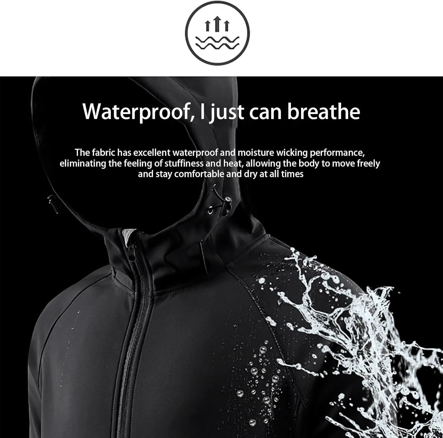 Women's Rain Jacket Plus Size Softshell Raincoat Fleece Lined Warm Hooded Windbreaker Waterproof Jackets With Pocket
