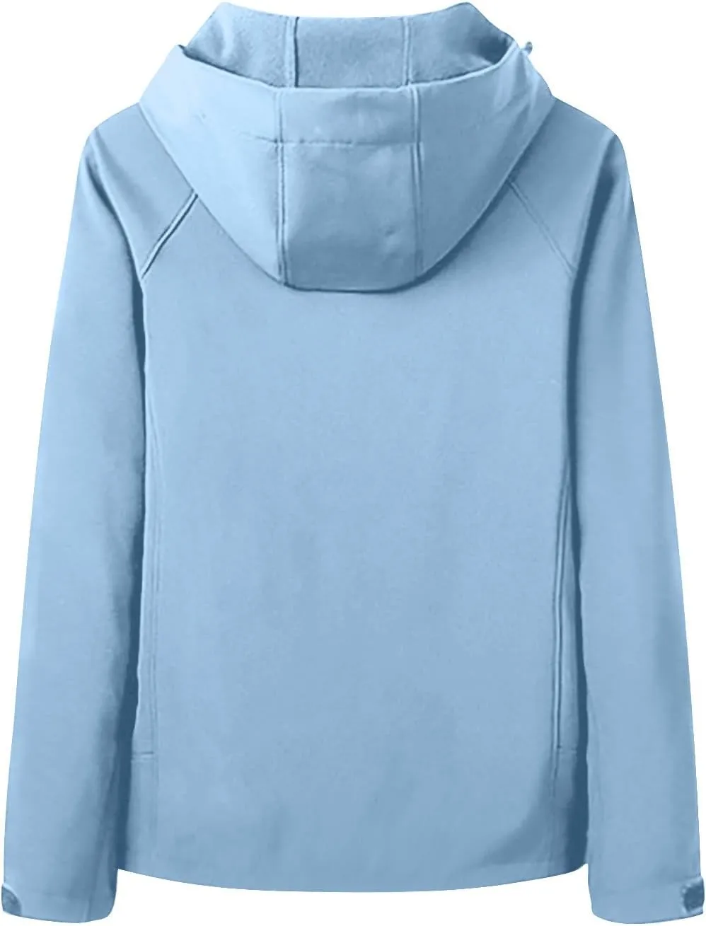Women's Rain Jacket Plus Size Softshell Raincoat Fleece Lined Warm Hooded Windbreaker Waterproof Jackets With Pocket