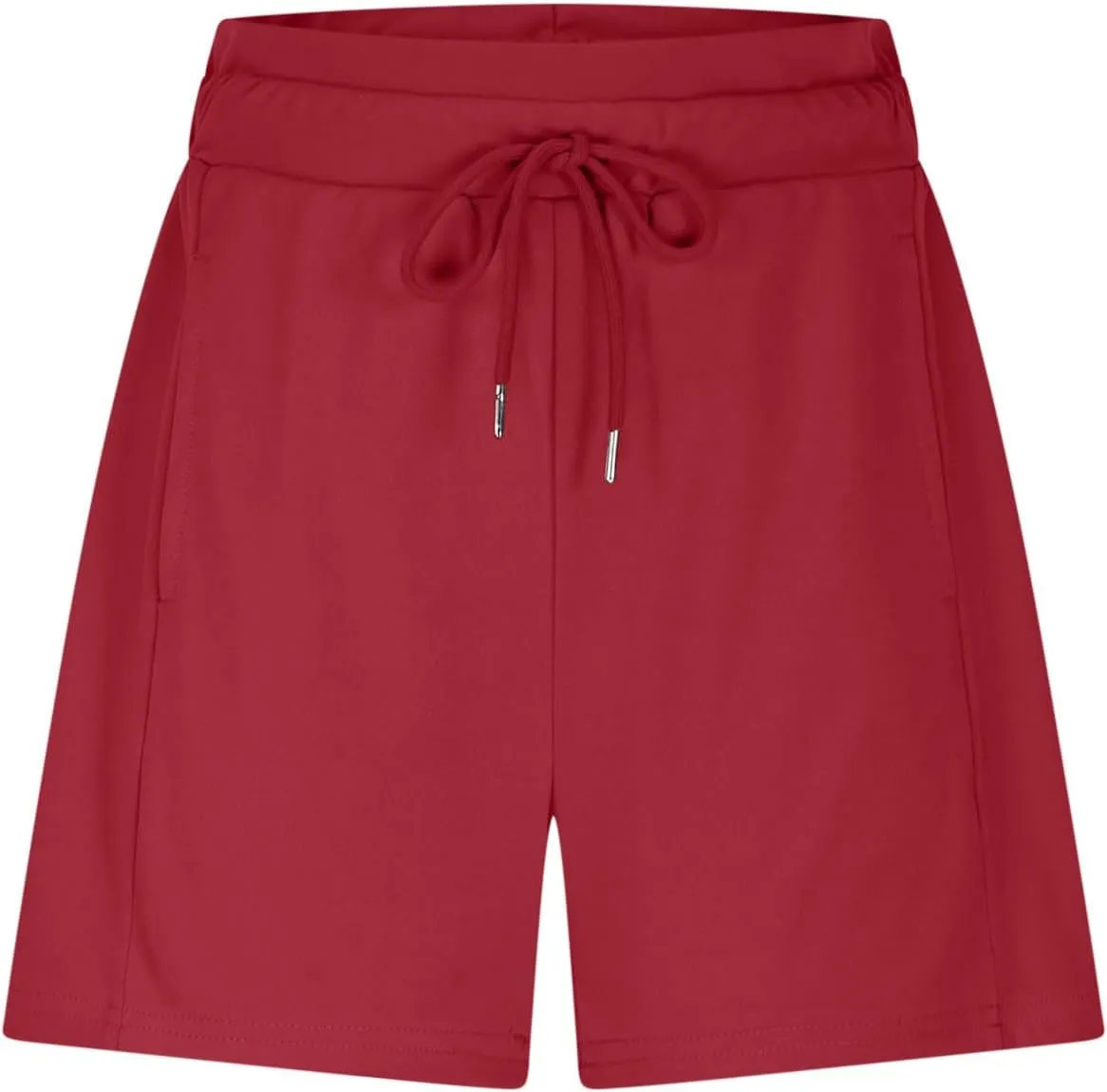 Women's Running Shorts with Pockets Summer High Waisted Drawstring Workout Shorts Casual Lounge Athletic Short Pants