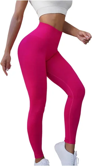 Women's Seamless Compression Tights Gym Leggings High Waist Yoga Pants Breathable Workout Leggings Base Layers Trousers