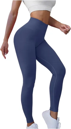 Women's Seamless Compression Tights Gym Leggings High Waist Yoga Pants Breathable Workout Leggings Base Layers Trousers