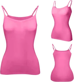 Women's Shaping Cami with Built in Bra, Tummy Control Shapewear Camisole Tops for Woman T-Shirt with Built-in Bra