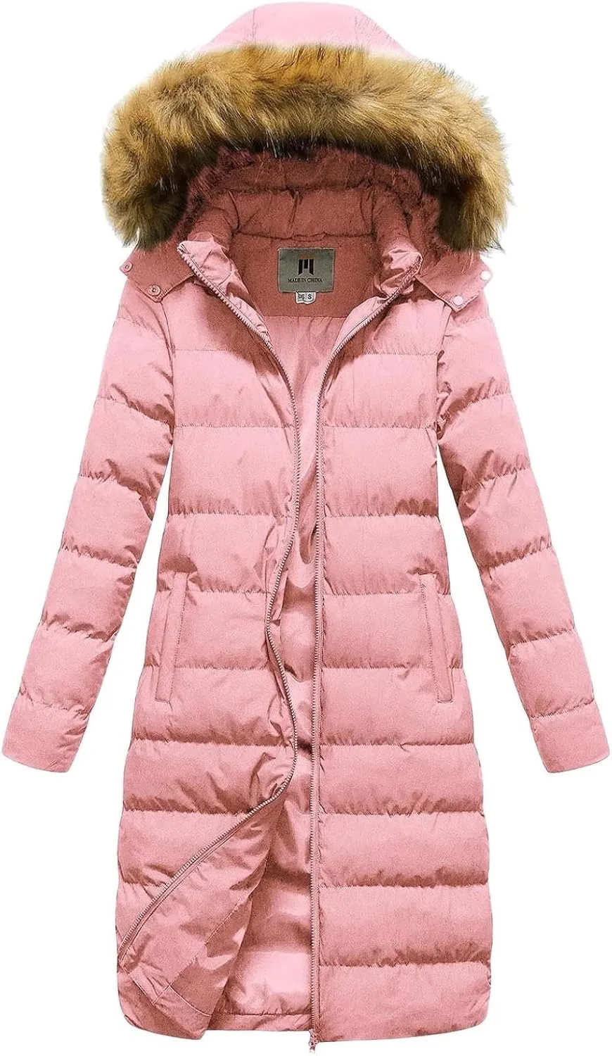 Womens Shiny Jacket With Removable Hood Winter Casual Going Out Parka Coat Long Plus Size Thicken Puffer Coat