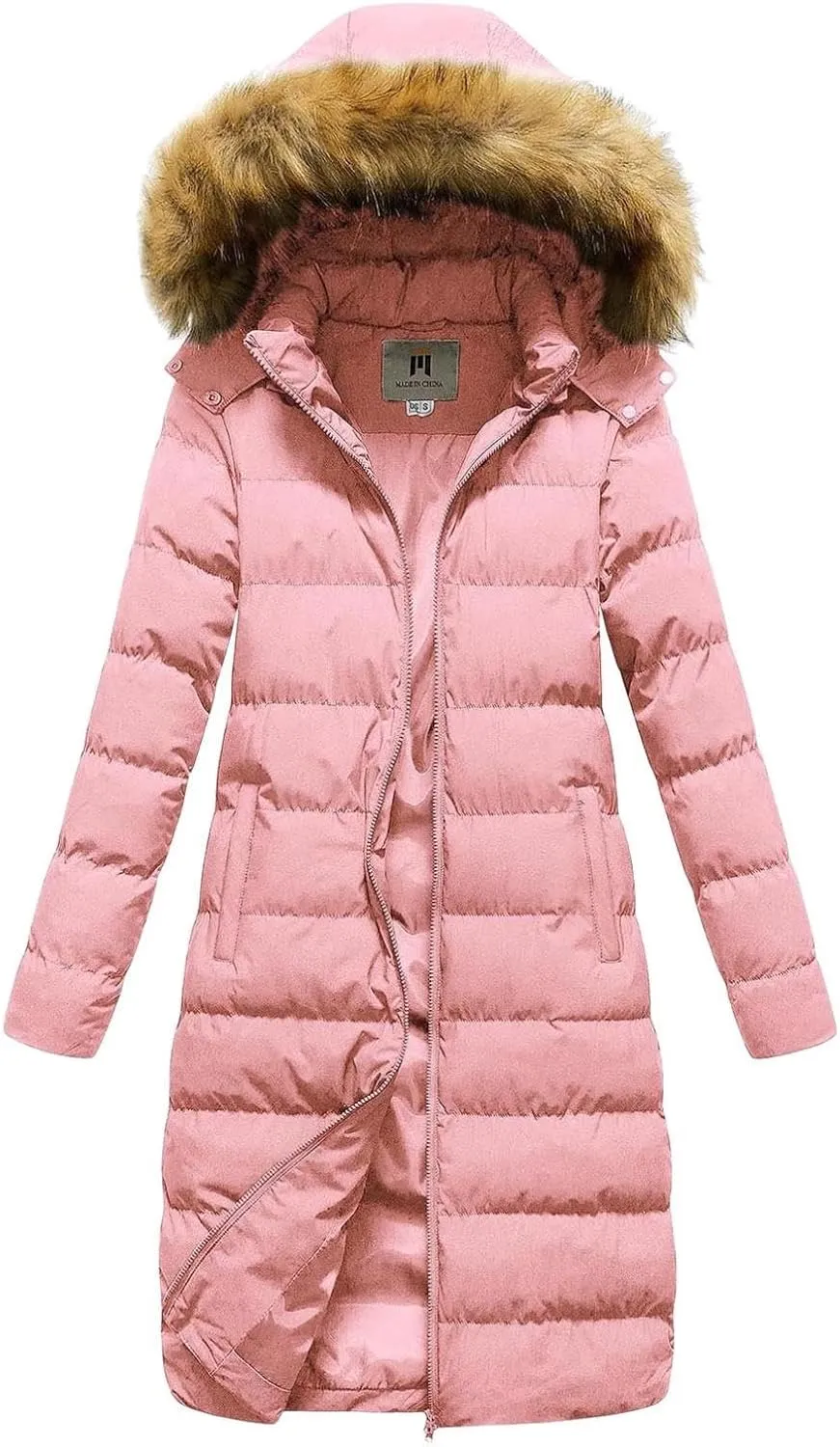 Womens Shiny Jacket With Removable Hood Winter Casual Going Out Parka Coat Long Plus Size Thicken Puffer Coat