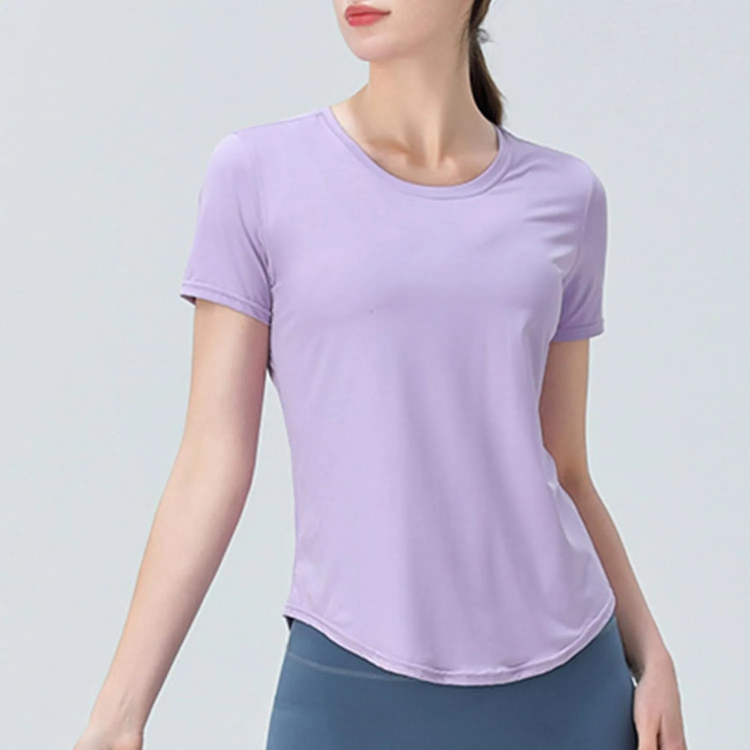 Women's Short Sleeve Shirt UPF Sun Protection T-Shirts Quick Dry Workout Gym Running Tops Basic Yoga Shirts