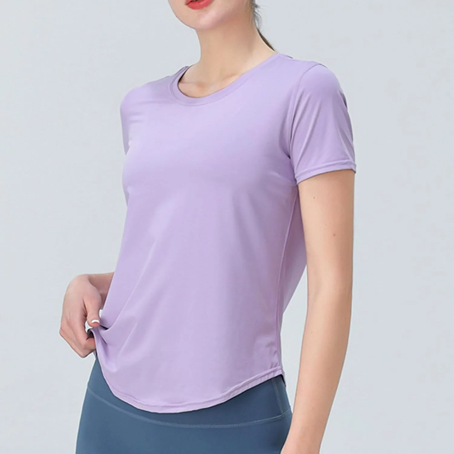 Women's Short Sleeve Shirt UPF Sun Protection T-Shirts Quick Dry Workout Gym Running Tops Basic Yoga Shirts