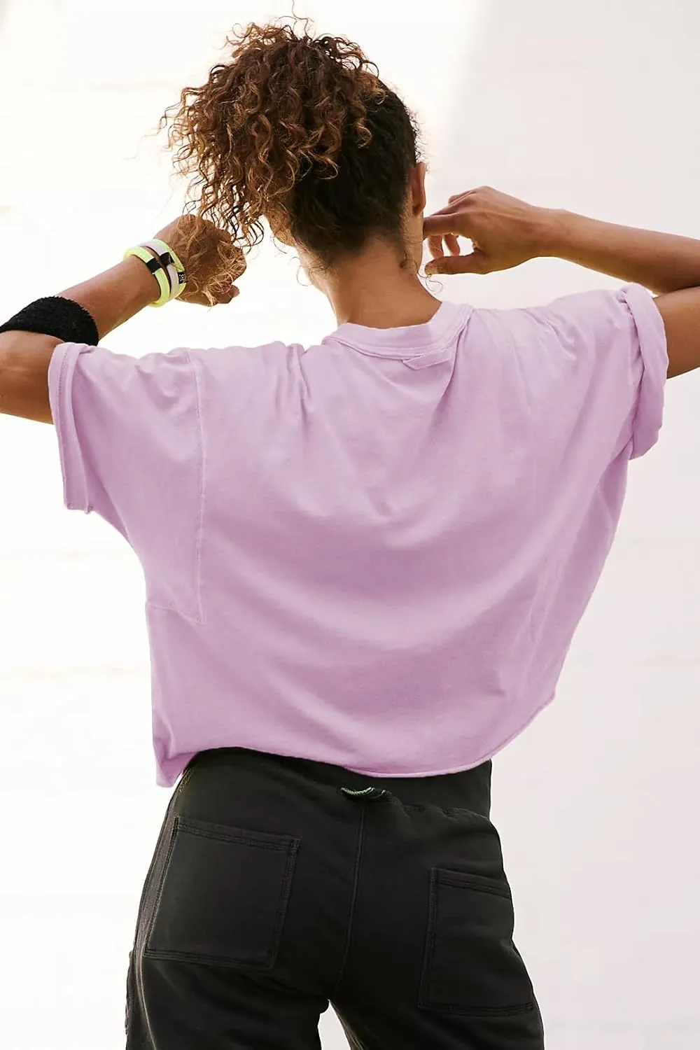 Women's Summer Short Sleeve Crop Tops Casual Basic Cotton Athletic Yoga Running T-Shirts