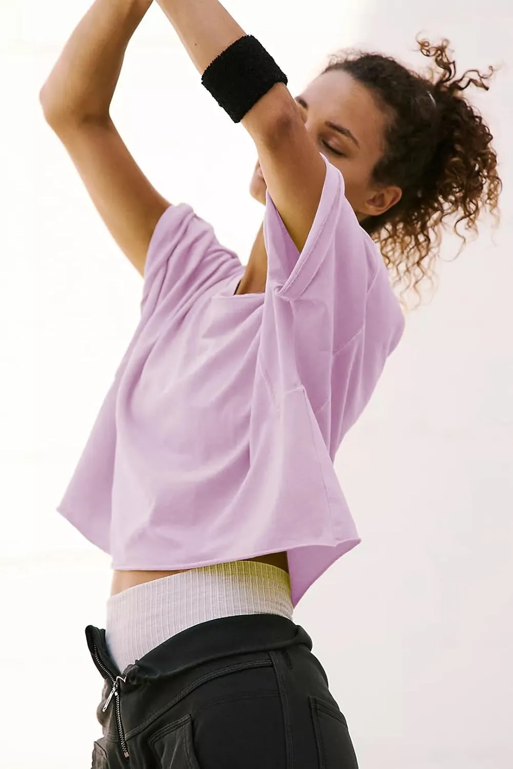 Women's Summer Short Sleeve Crop Tops Casual Basic Cotton Athletic Yoga Running T-Shirts