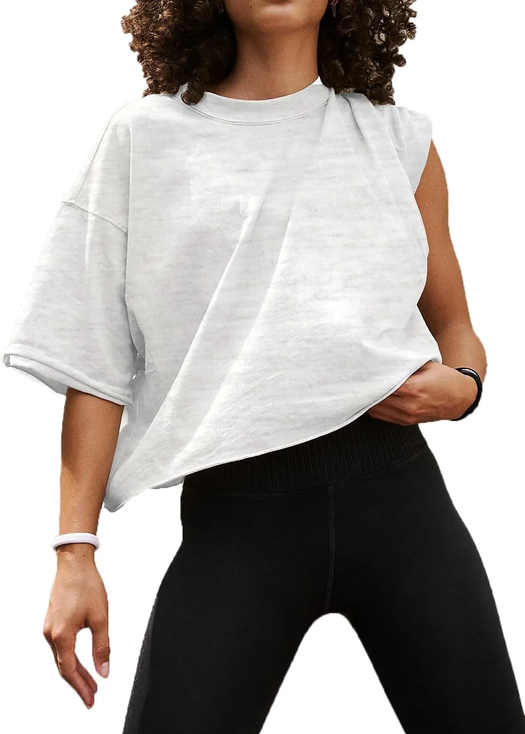 Women's Summer Short Sleeve Crop Tops Casual Basic Cotton Athletic Yoga Running T-Shirts