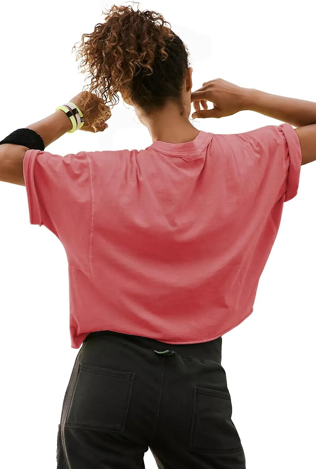 Women's Summer Short Sleeve Crop Tops Casual Basic Cotton Athletic Yoga Running T-Shirts