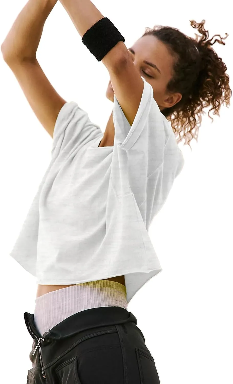 Women's Summer Short Sleeve Crop Tops Casual Basic Cotton Athletic Yoga Running T-Shirts