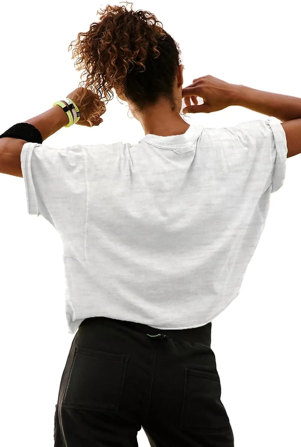 Women's Summer Short Sleeve Crop Tops Casual Basic Cotton Athletic Yoga Running T-Shirts
