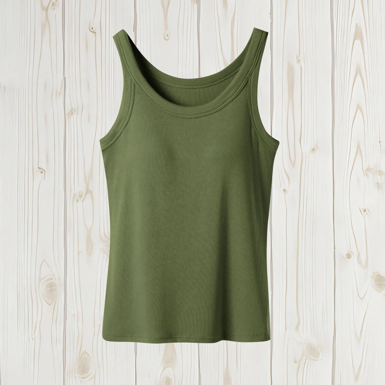 Women's Tank Tops with Built in Bras Athletic Yoga Undershirts Summer Strap Layer Cami Camisole Top with Chest Pad