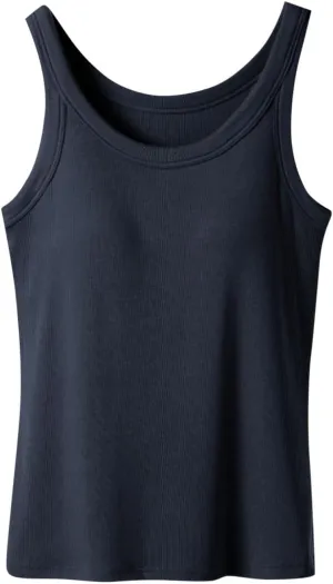 Women's Tank Tops with Built in Bras Athletic Yoga Undershirts Summer Strap Layer Cami Camisole Top with Chest Pad