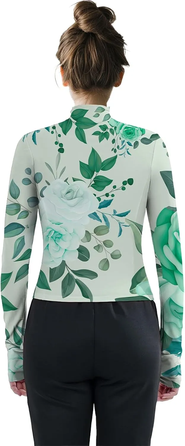 Women's UPF 50  Lightweight Athletic Jacket Sun Protection Full Zip Long Sleeve Shirts Hiking Outdoor