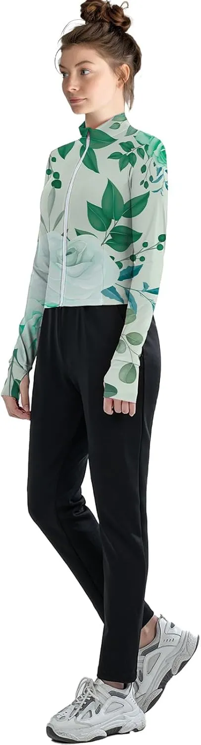 Women's UPF 50  Lightweight Athletic Jacket Sun Protection Full Zip Long Sleeve Shirts Hiking Outdoor