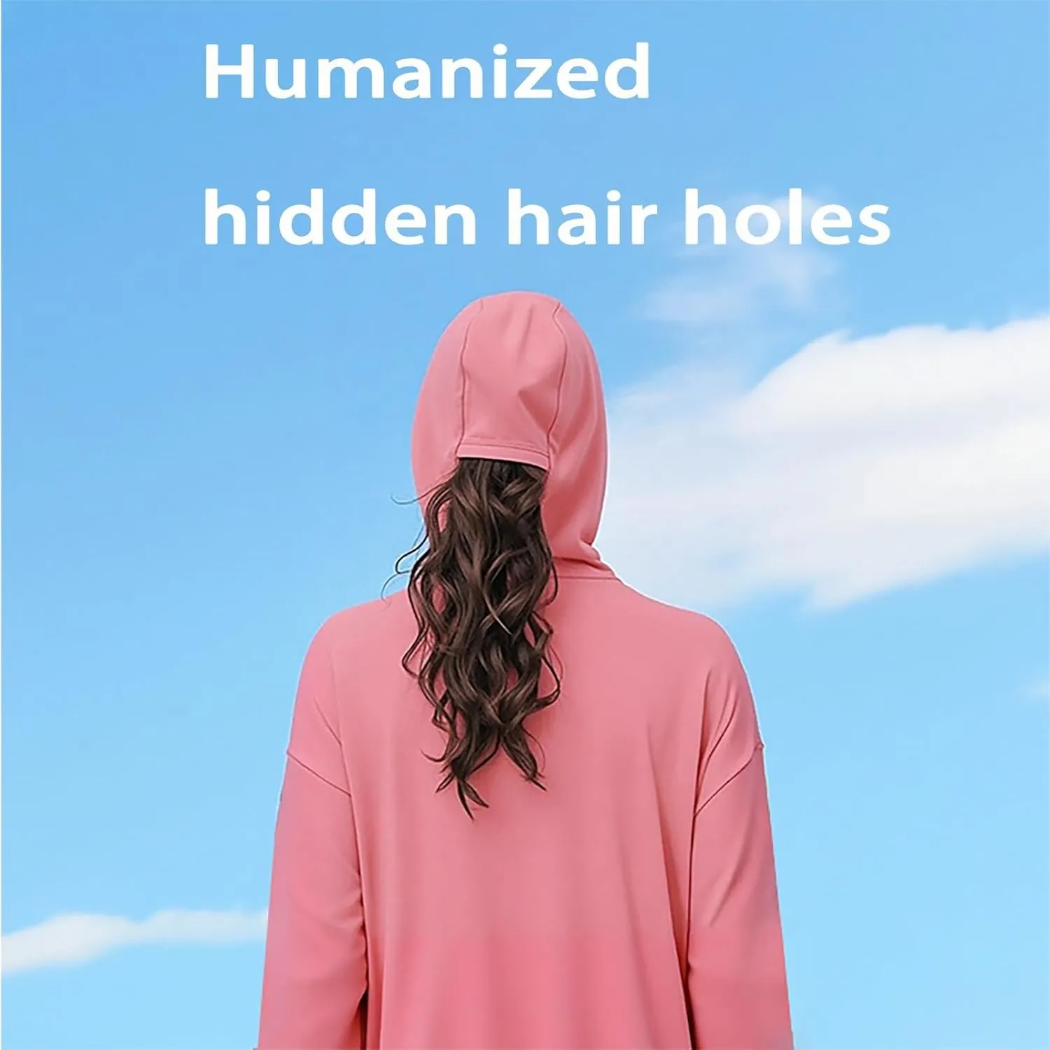 Womens UPF 50  Sun Protection Hoodie Jacket Lightweight Athletic Jacket with Zip Pockets Full Zip Long Sleeve Shirts