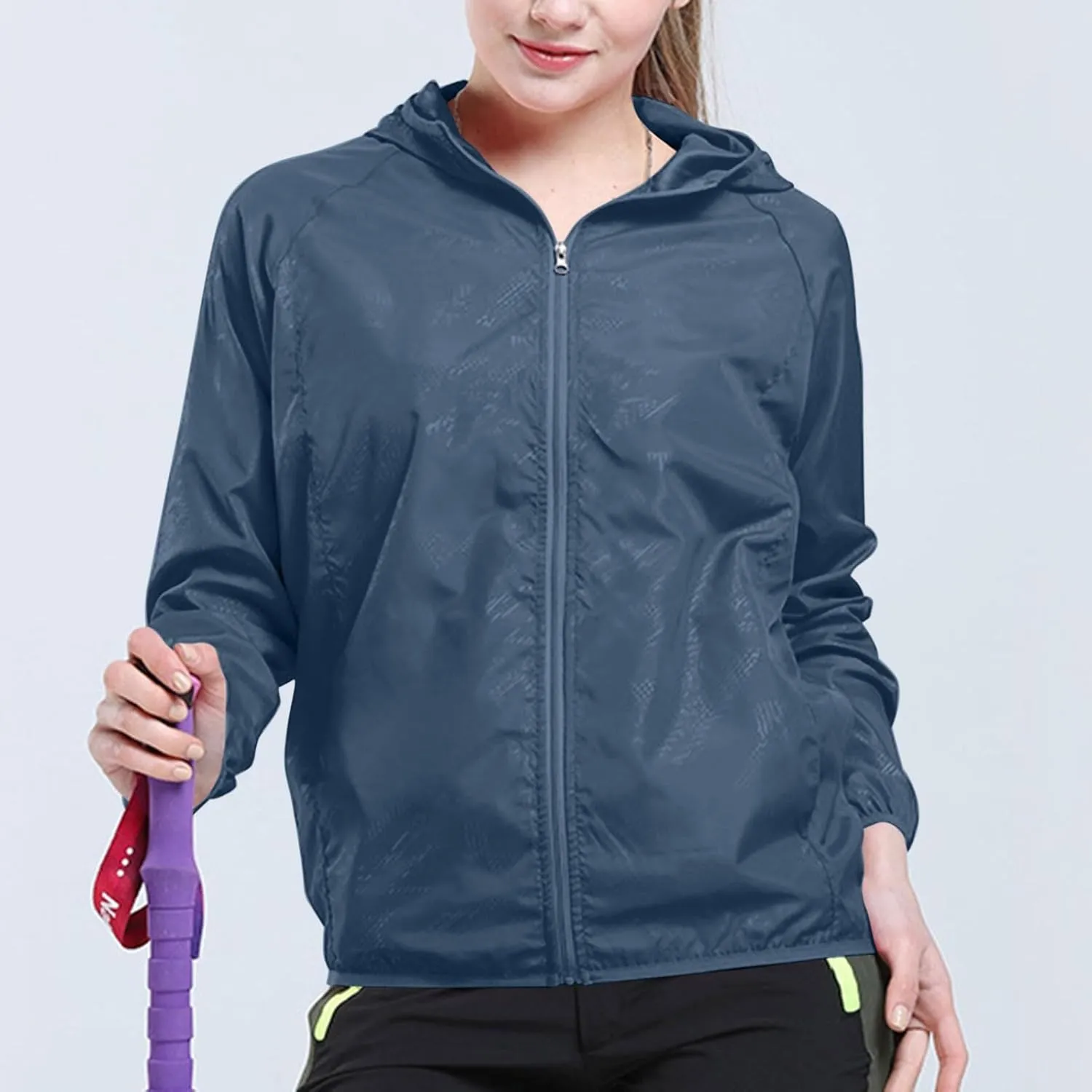 Women's UPF 50  Sun Protection Shirts SPF Jacket UV Hoodie Long Sleeve Summer Clothing for Outdoor Hiking